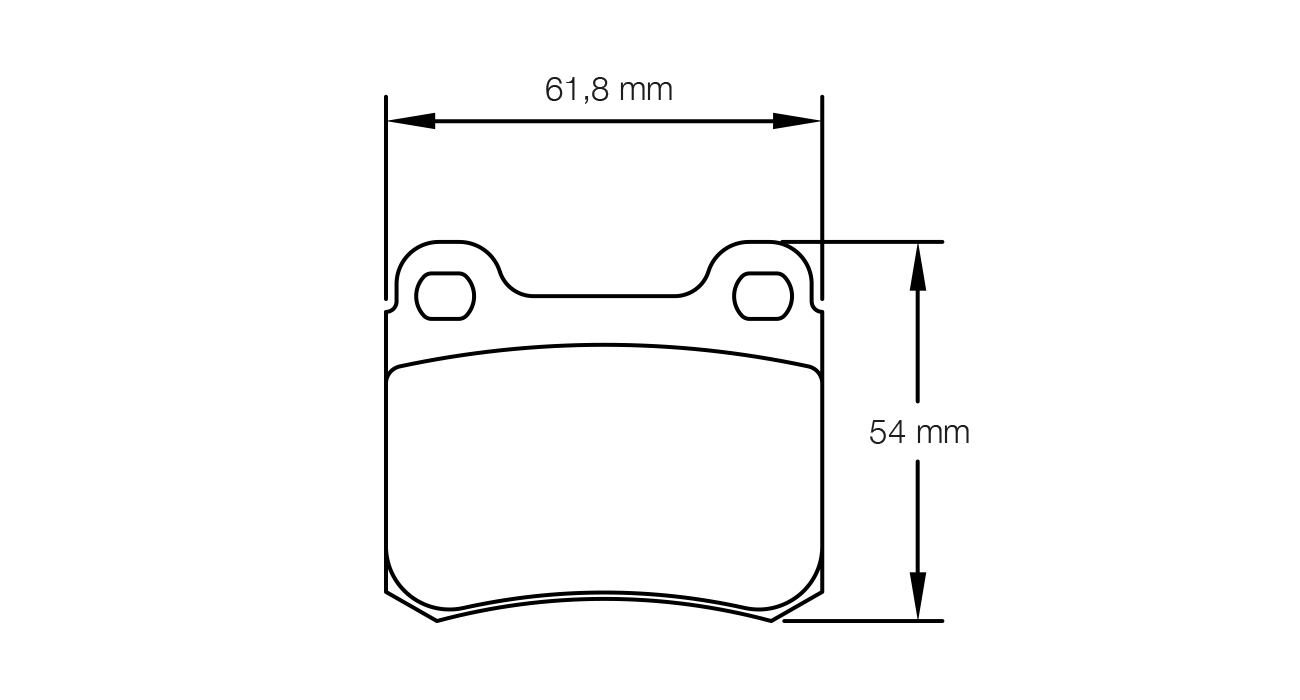 Pagid Racing E1151 in RSH42 compound brake pads for various Ginetta/ Mercedes cars