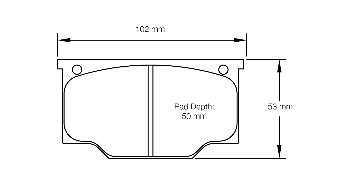 Pagid Racing E1192 in RSH3 compound brake pads for various Bizzarini/ Huffaker/ Peerless cars