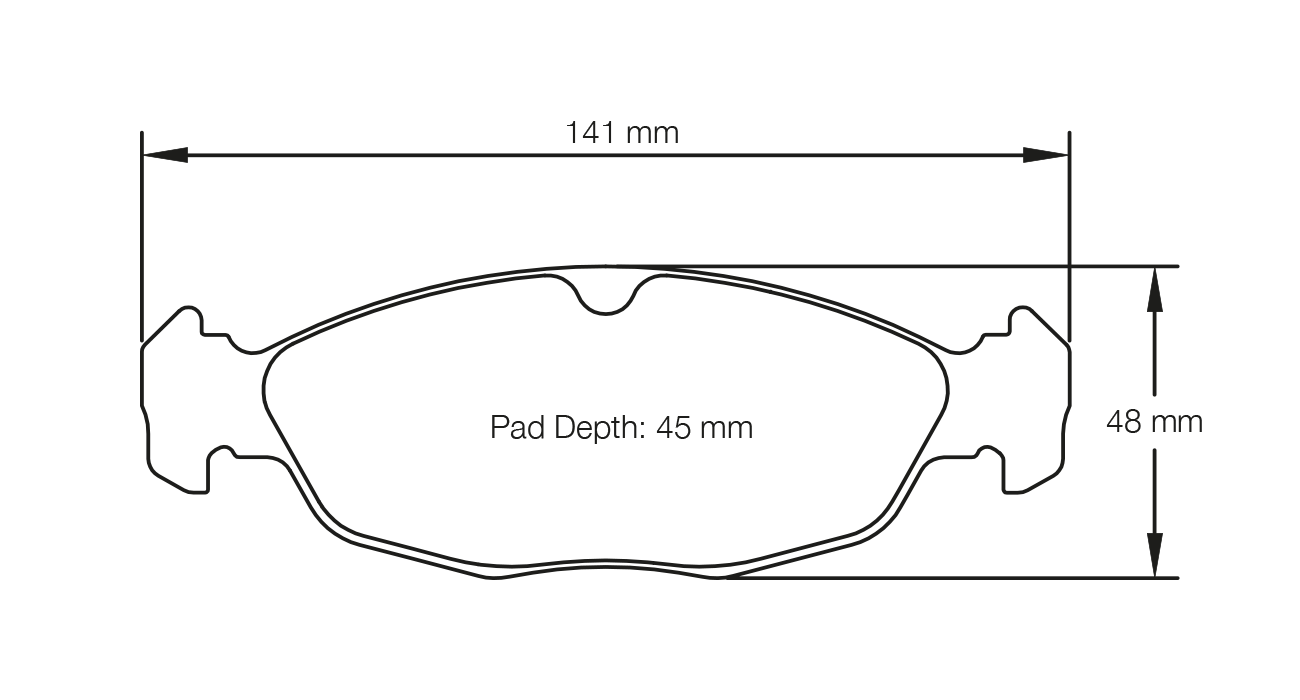 Pagid Racing E1620 in RS42 compound brake pads for various Opel cars