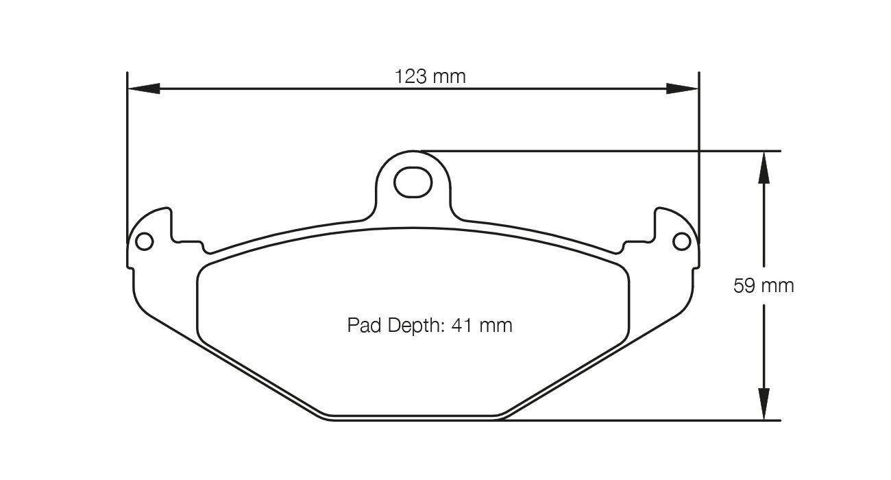 Pagid Racing E1682 in RS42 compound brake pads for various Dodge, Lotus, Opel cars