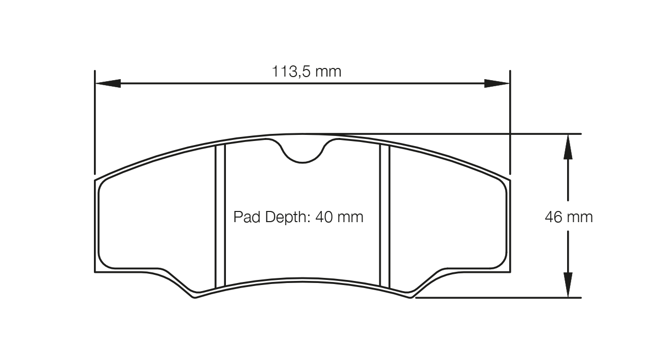Pagid Racing E1749 in RSH42 compound brake pads for various Mitsubishi cars
