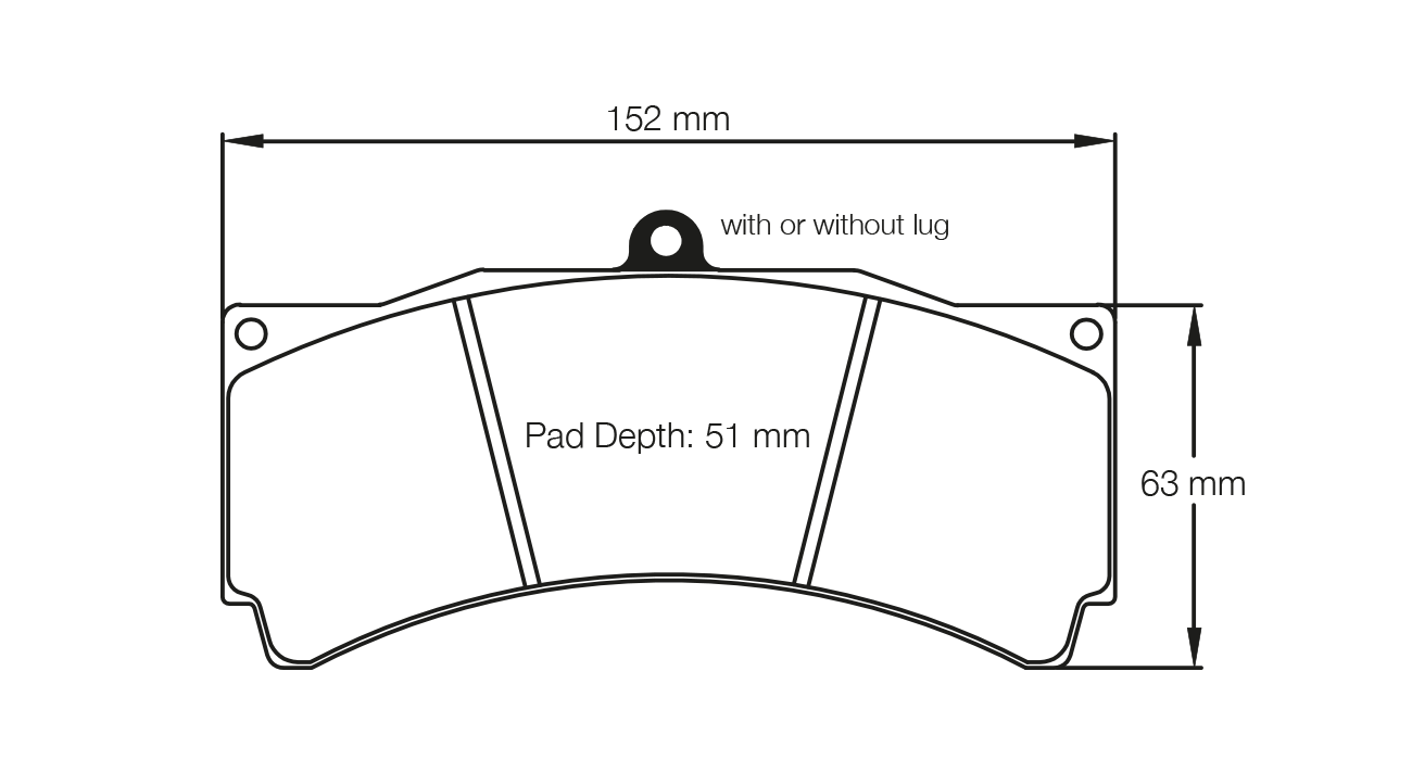 Pagid Racing E1903 in RST3 compound brake pads for various Ford, Mitsubishi cars