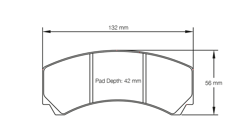 Pagid Racing E2126 in RSL1 compound brake pads for various Ford cars