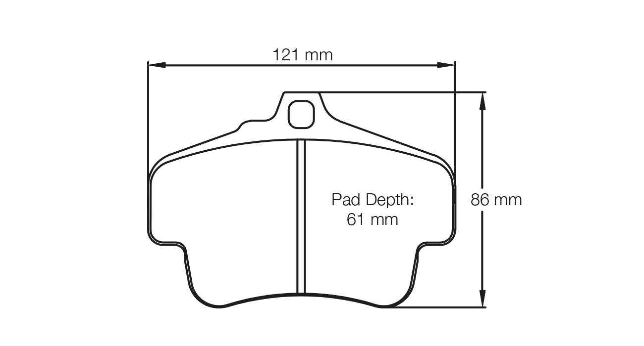 Pagid Racing E2405 in RST3 compound brake pads for various Porsche cars