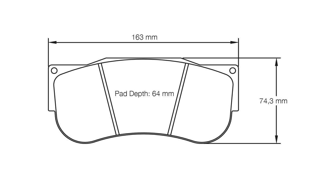 Pagid Racing E2560 in RSL1 compound brake pads for various Lexus, McLaren, Nissan, Porsche cars