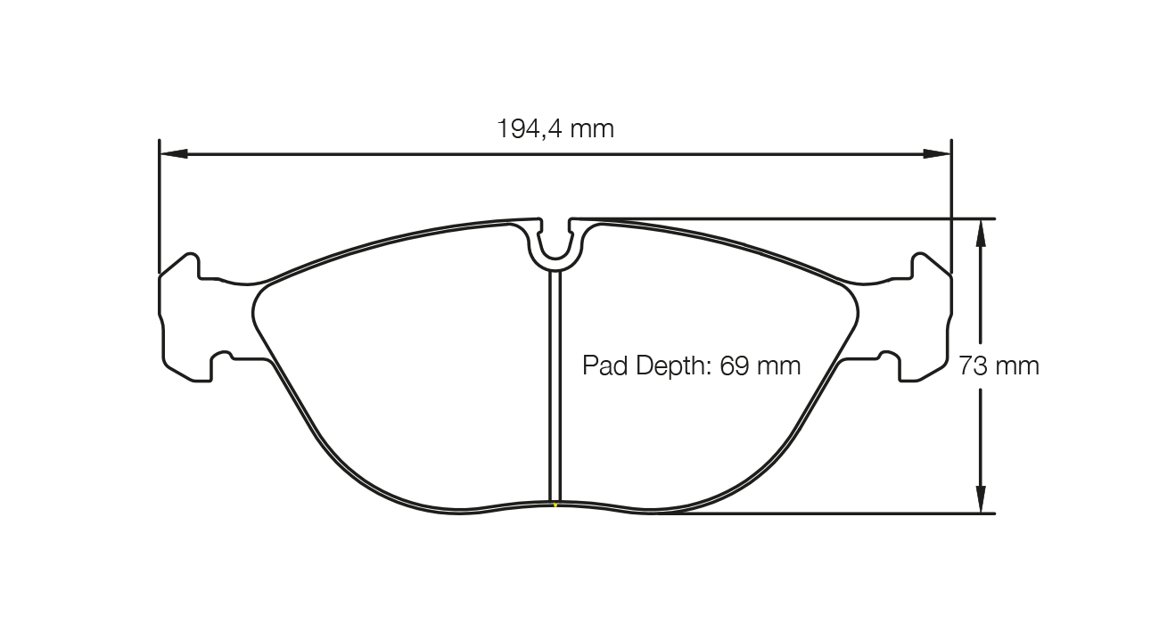 Pagid Racing E2830 in RSL29 compound brake pads for various Audi, Mercedes, VW cars