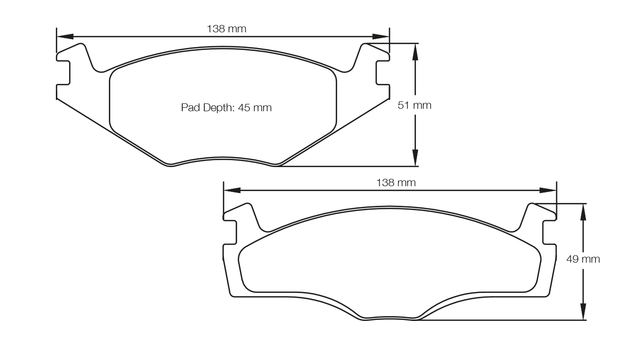 Pagid Racing E4011 in RSL29 compound brake pads for various VW cars