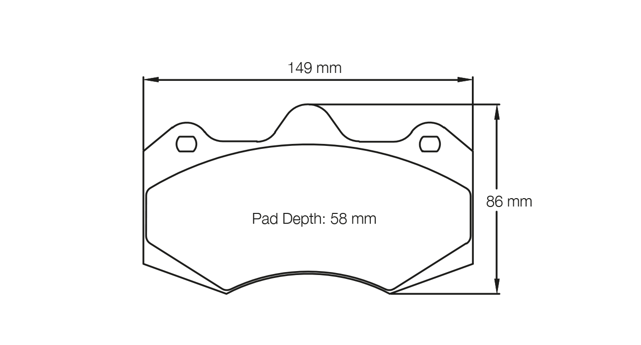 Pagid Racing E4346 in RSL1 compound brake pads for various McLaren, Seat cars