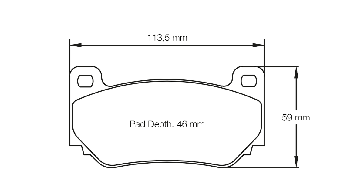 Pagid Racing E4349 in RS42 compound brake pads for various Caterham, Lotus cars
