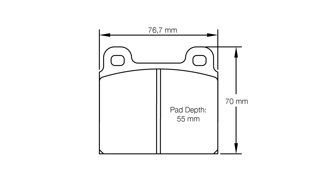 Pagid E4501  in RSH3 Front brake pads for Ferrari 246 and 308, Porsche 911 2.0 , 2.8 S Calipers 64-73 and 911 2.7/3.0/3.2 72-89  