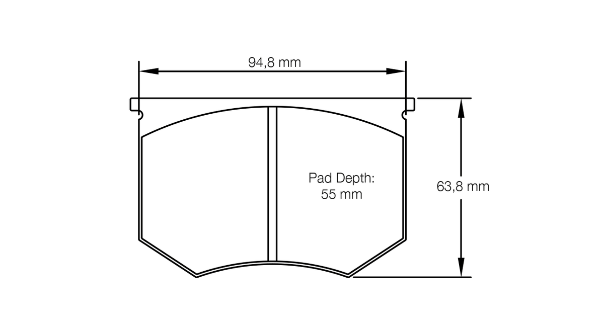 Pagid Racing E4508 in RSH29E compound brake pads for various AC, Ford, TVR cars