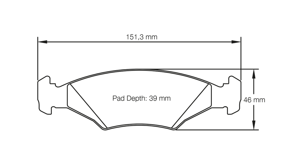 Pagid Racing E4823 in RS42 compound brake pads for various Ford cars