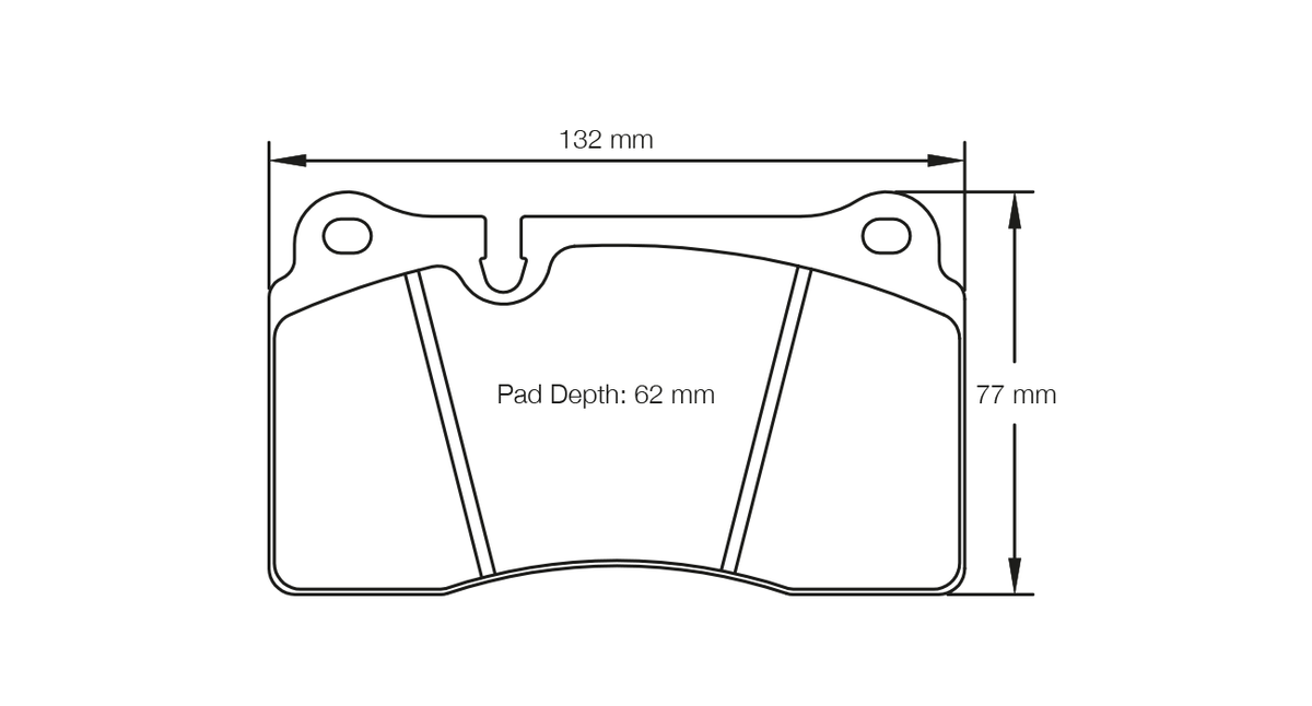 Pagid Racing E4906 in RSC1 compound brake pads for various Chevrolet, Dodge, Ferrari, Lamborghini cars