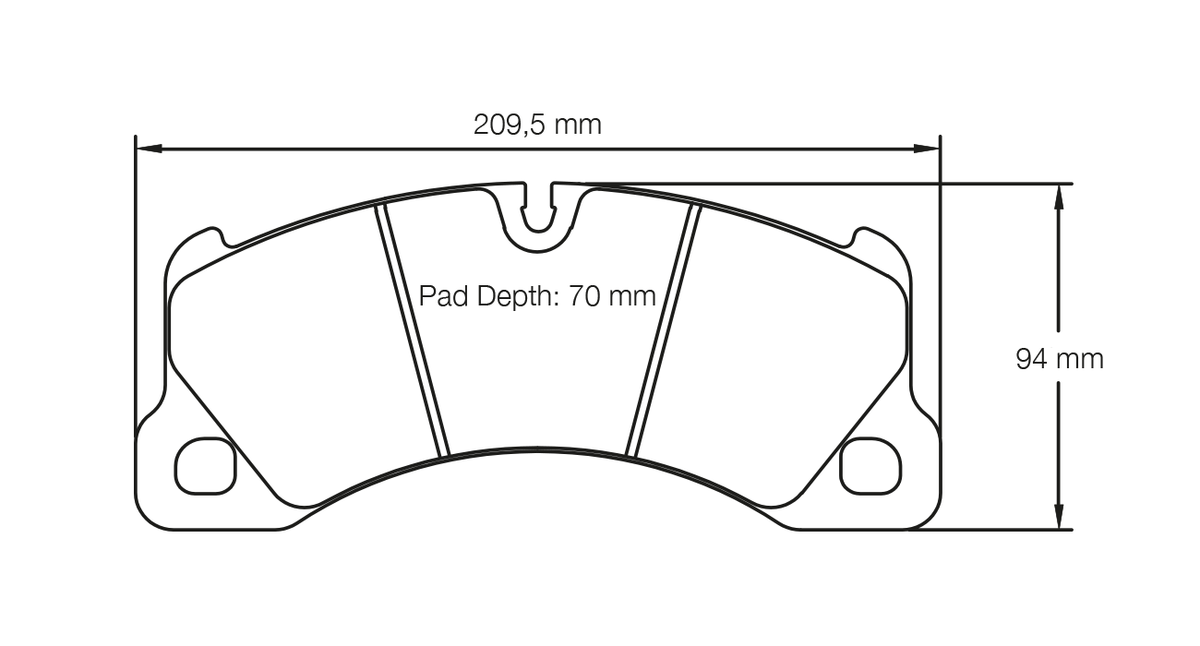Pagid Racing E4917 in RSL29 compound brake pads for various Porsche, VW cars