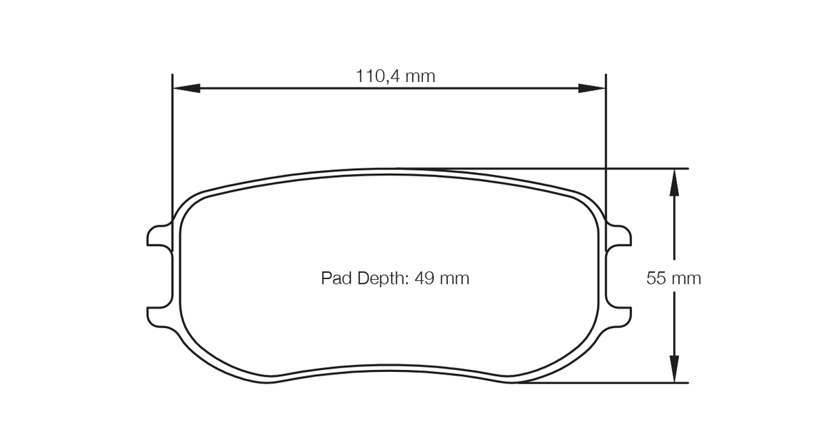 Pagid Racing E4921 in RSL29 compound brake pads for various Porsche cars