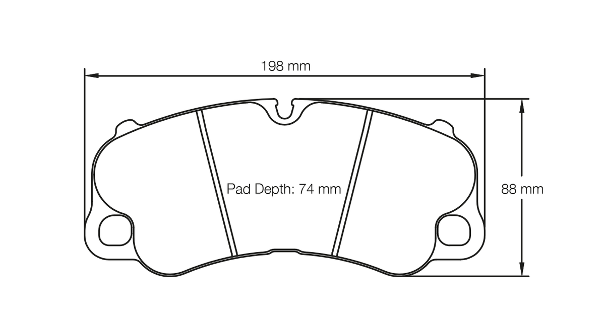 Pagid Racing E4927 in RSC2 compound brake pads for various Porsche cars