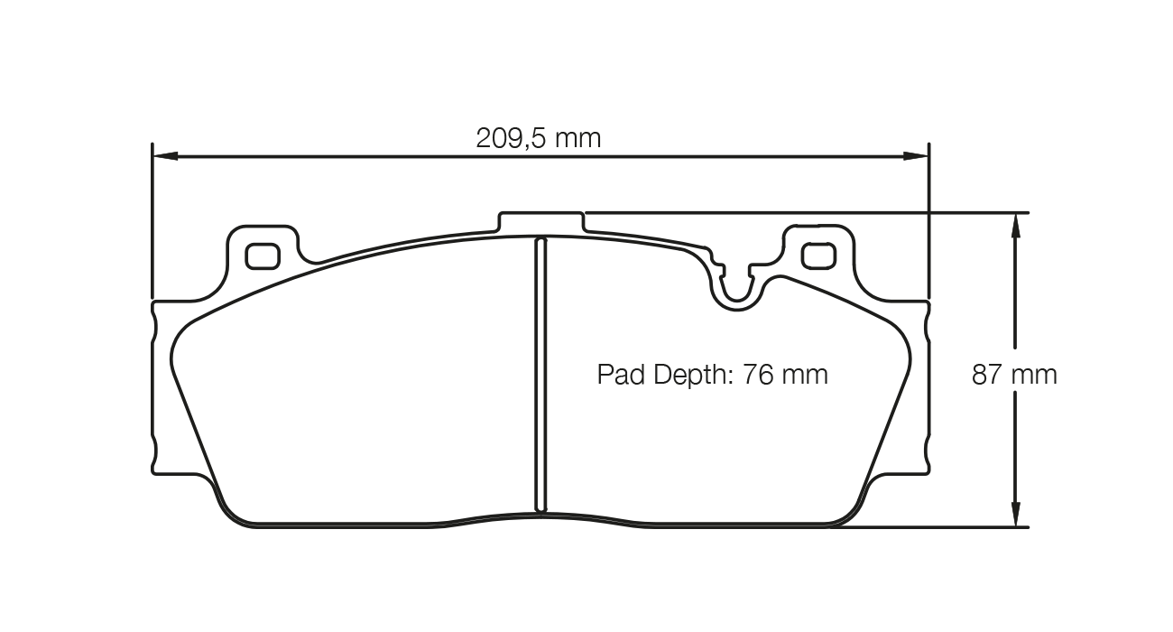 Pagid Racing E4934 in RSL29 compound brake pads for various BMW cars