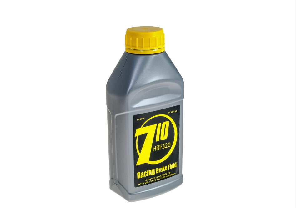 Bottle of 710 racing brake fluid on a white background