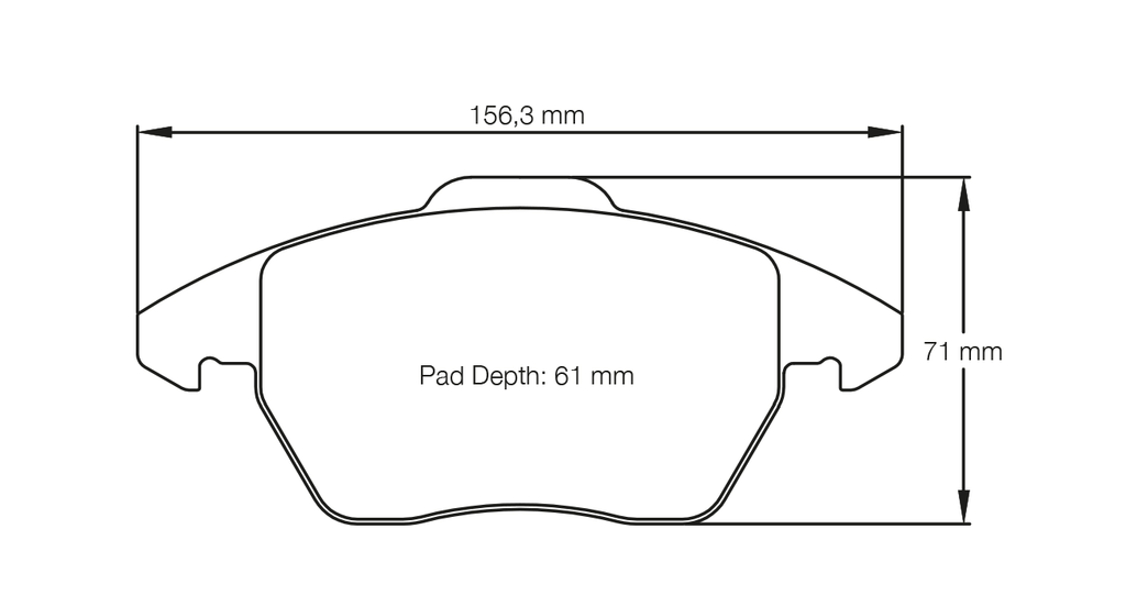 Pagid Racing E8001 in RSL29 compound brake pads for various Audi, VW cars