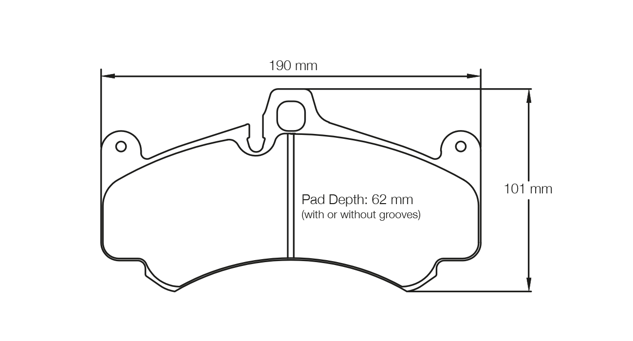 Pagid Racing E8004 in RSL1 compound brake pads for various Porsche cars