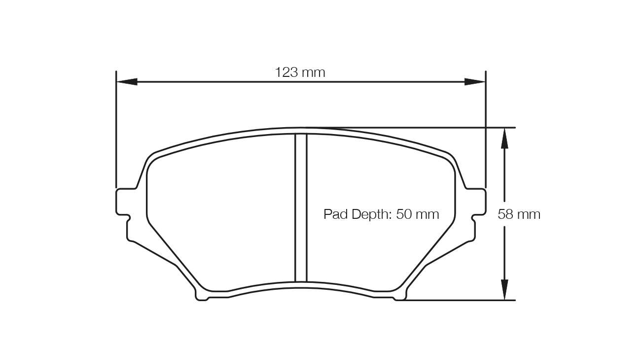 Pagid Racing E8082 in RSL29 compound brake pads for various Mazda cars