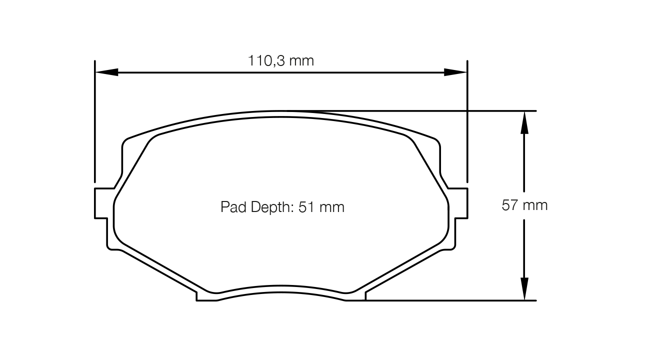 Pagid Racing E8127 in RST3 compound brake pads for various Mazda cars