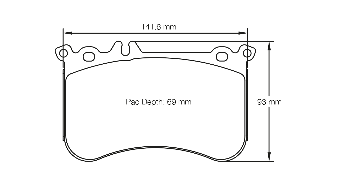 Pagid Racing E8188 in RSL29 compound brake pads for various Mercedes cars