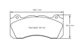 Pagid Racing E8203 in RSL29 compound brake pads for various Ford cars