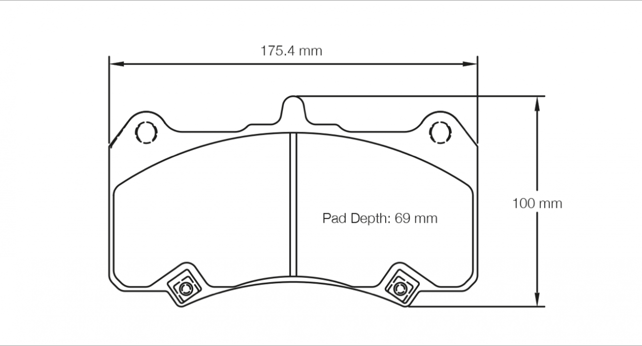 Pagid E8258  in RSL1 front brake pads for Universal with AP Racing calipers