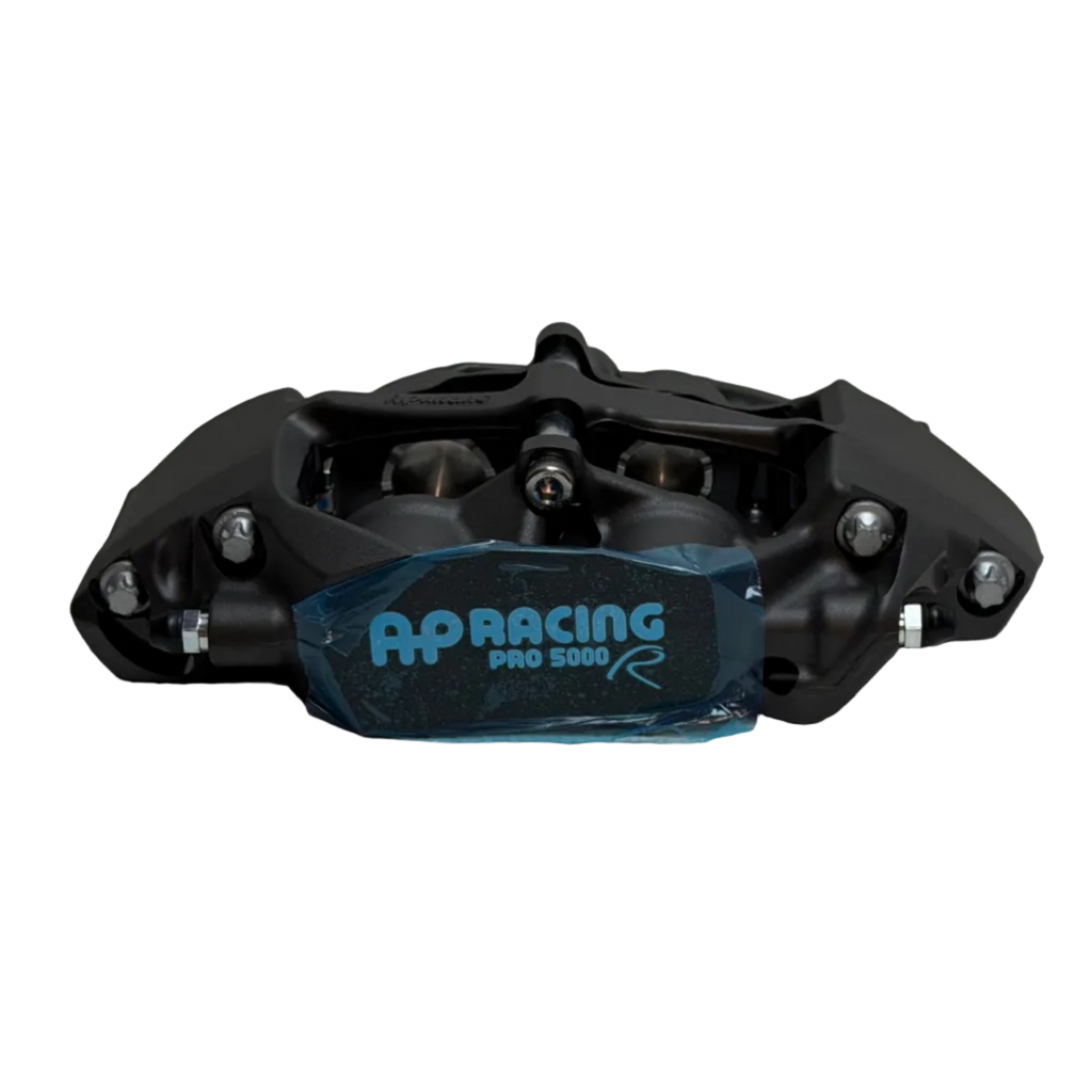 AP Racing brake caliper on a white background