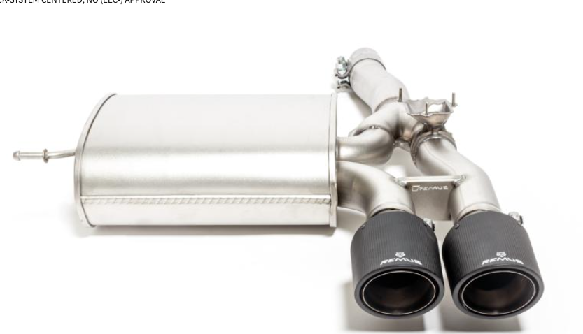 Remus race valved exhaust carbon tailpipes for MINI F56 F57 - rear view