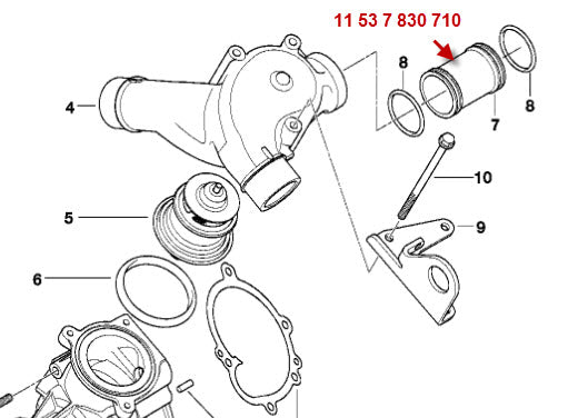 VAC - S54 WATER / COOLANT TEMPERATURE MANIFOLD
