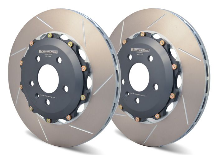 Girodisc Rear Slotted 2pc Rotor Set for Audi B8 RS5