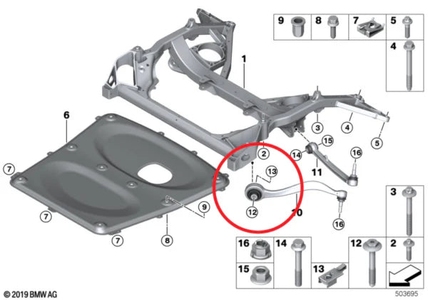 KMP BMW F8X M-series Front LCA Uniball kit