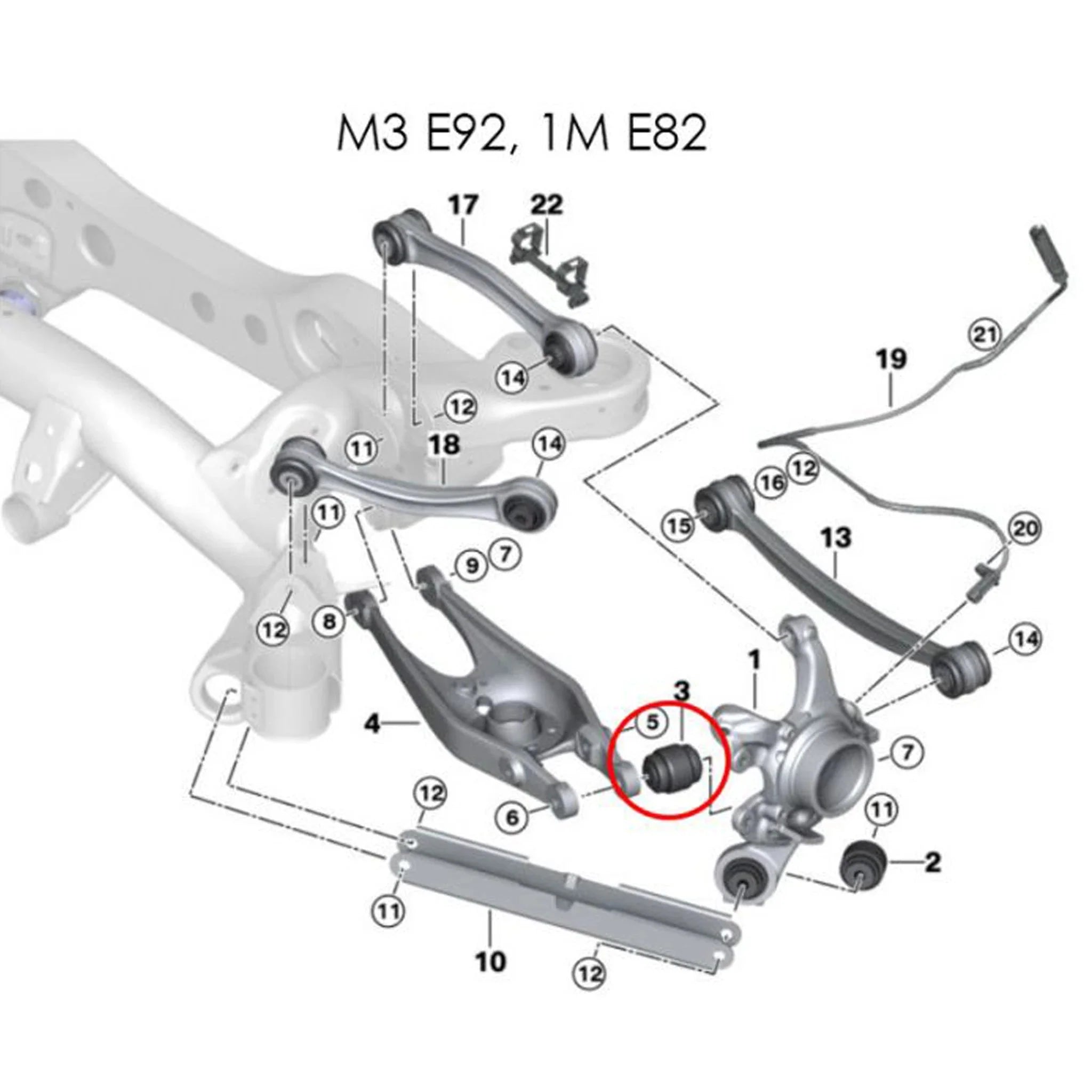 Millway Motorsport Eccentric Rear Control Arm Bushing BMW (F8X/G8X M2/M3/M4; E9X M3)