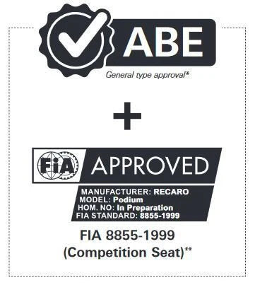 RECARO Podium Carbon Fibre FIA Bucket Seat